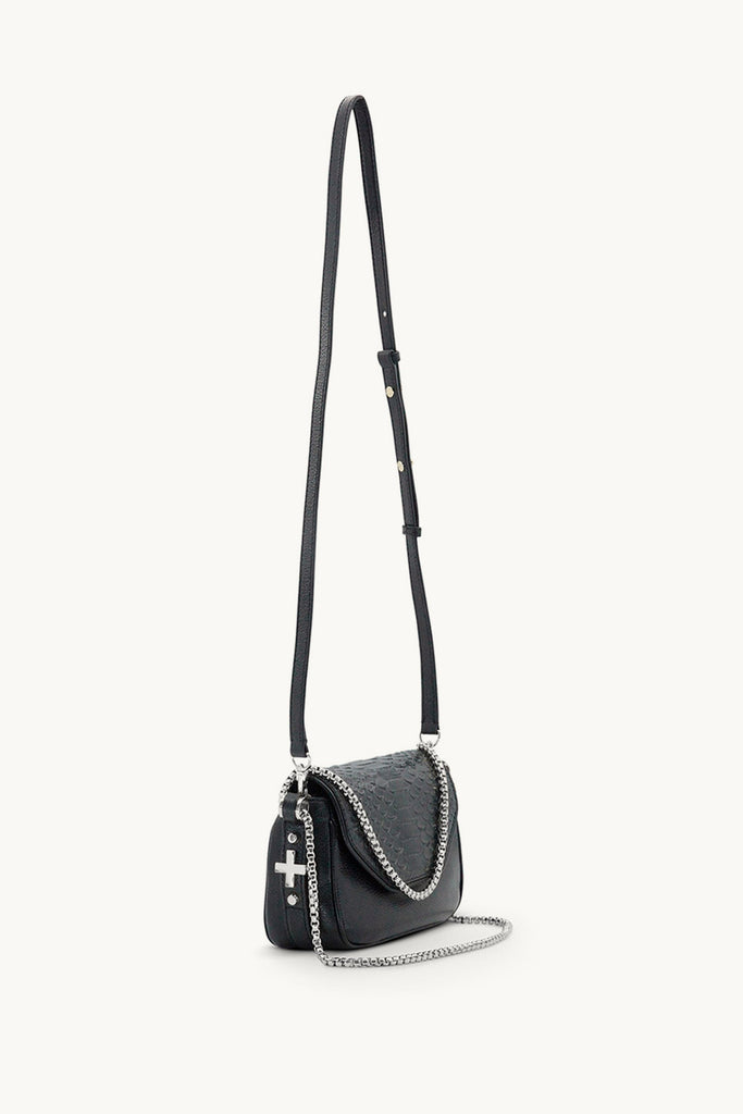 The Wax Silver Leather Bag, Chain Strap, Leather Strap Dylan Kain 